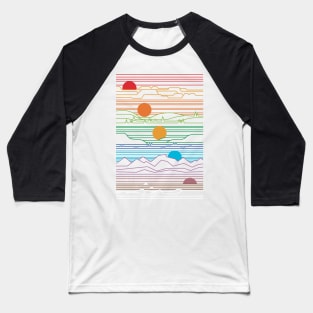 Minimal Moon Phases Baseball T-Shirt